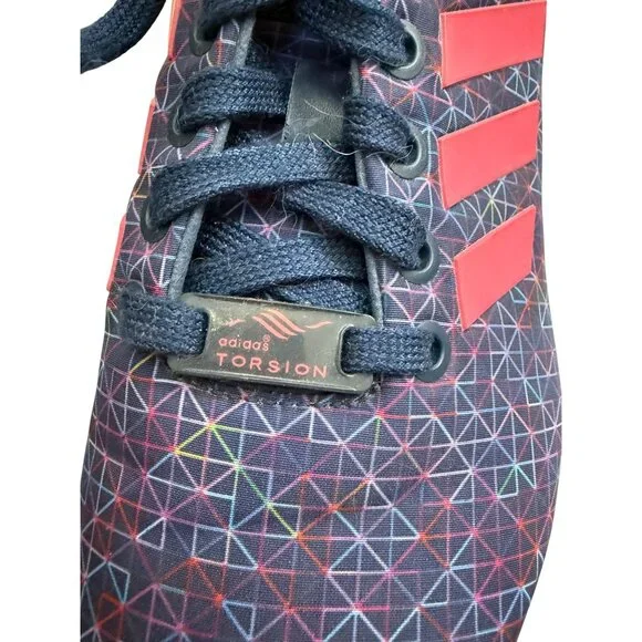 Adidas Torsion Womens Sneakers Navy/Pink Size 6 Athletic Running Shoes Geometric - Picture 4 of 16